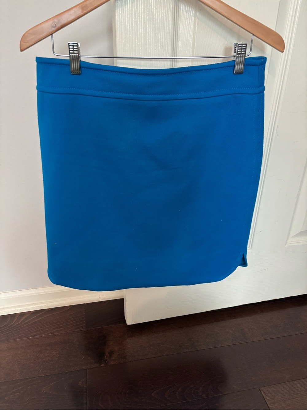 Ann Taylor Bright Blue Stretch Mini Skirt